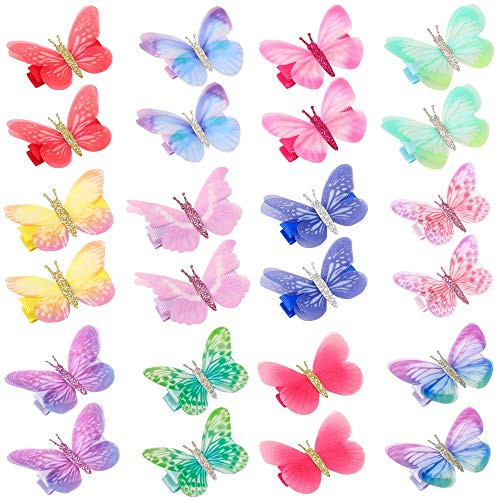 24 Pcs Baby Girls Hair Clips Butterfly Alligator Hair Clips Chiffon Hair Barrettes Hairpins Hair Accessories for Girl Teens Kids Babies Toddlers Women 24 Pcs Baby Girls Hair Clips Butterfly Alligator Hair Clips Chiffon Hair Barrettes Hairpins Hair Accessories for Girl Teens Kids Babies Toddlers Women