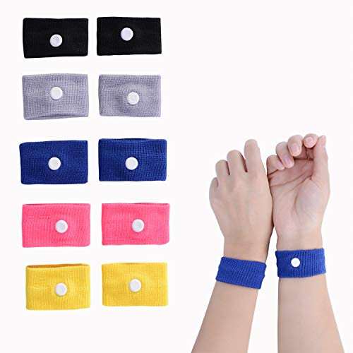 LYJEE Travel Motion Sickness Relief Wristband Acupressure Anti-Nausea Relief Wristband for Sea Car Flying Pregnant Morning Sickness