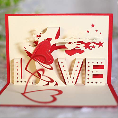 Greeting Cards 3D Valentine Day Love Card Handmade Heart with Star Pop Up Cards Valentine Day Card with Envelopes for Valentine Birthday Anniversary Wedding Blessing for Your Lover Greeting Cards 3D Valentine Day Love Card Handmade Heart with Star Pop Up Cards Valentine Day Card with Envelopes for Valentine Birthday Anniversary Wedding Blessing for Your Lover