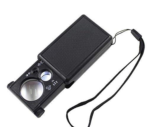 30X 60X Jewelers Loupe Magnifier Mini Illuminated Portable Magnifier with LED UV Light Jewelry Eye Glass Loupe Lens for Diamonds, Gems, Coins, Stamps, Watch Repair Tool 30X 60X Jewelers Loupe Magnifier Mini Illuminated Portable Magnifier with LED UV Light Jewelry Eye Glass Loupe Lens for Diamonds, Gems, Coins, Stamps, Watch Repair Tool