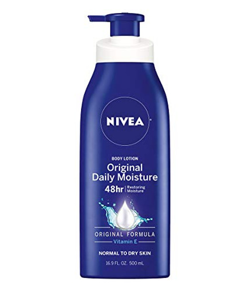 NIVEA Original Daily Moisture Body Lotion - 48 Hour Moisture For Normal To Dry Skin - 16.9 fl. oz. Pump Bottle