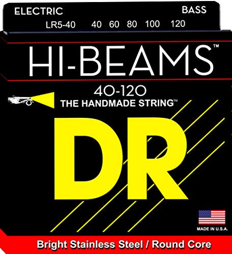 DR Strings Hi-Beam - Stainless Steel Round Core Lite 5 String 40-120