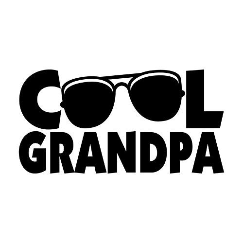 Cool Grandpa Sunglasses Vinyl Decal Sticker | Cars Trucks Vans SUVs Windows Walls Cups Laptops | Black | 5.5 Inch | KCD2434B