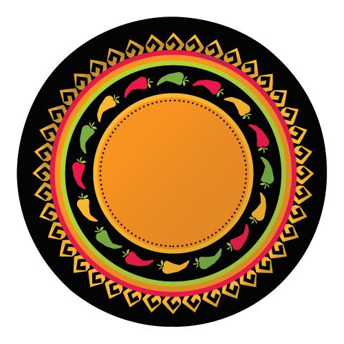 Creative Converting 8 Count Round Banquet Plates, Fiesta Grande