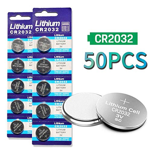 DoDoLightness Battery Lithium CR2032 Button Cell Batteries 3V 50PCS