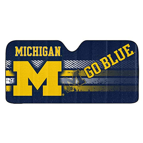 FANMATS NCAA Michigan Wolverines Auto Sun ShadeAuto Sun Shade 59x27, Team Colors, One Size