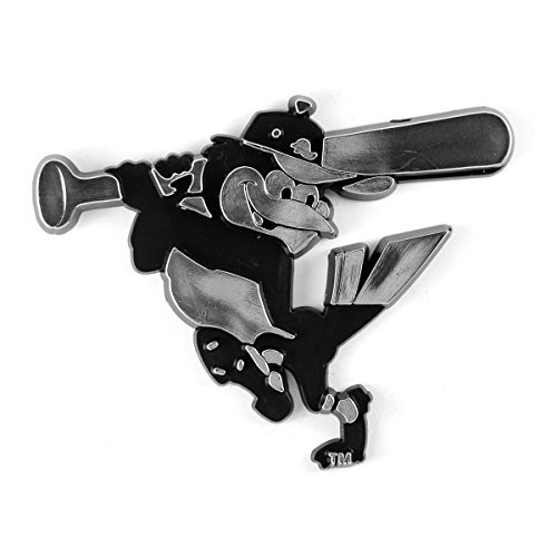 Team ProMark MLB Baltimore Orioles Chrome Emblem, 3.25" x 3.25", Gray