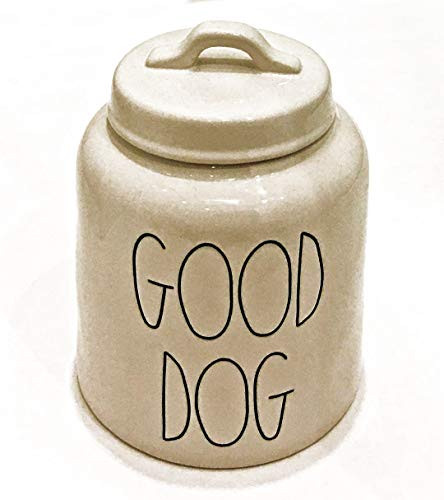 Rae Dunn Magenta Ceramic Pet Treat Canister Inscribed: GOOD DOG