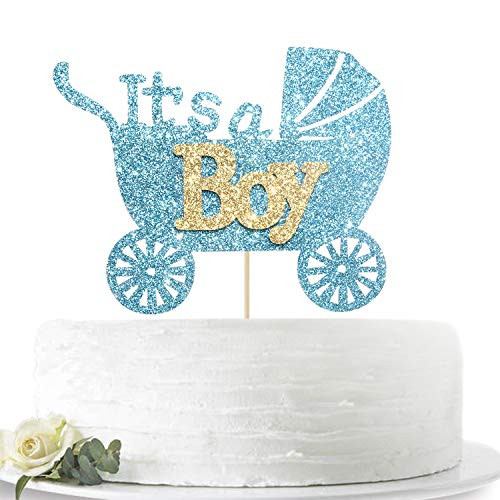 Blue Glitter It's a Boy Cake Topper for Baby Shower, Baby Boy 1st 2nd 3rd Birthday Party Sign, Wild one Decor, Gender Reveal Party Decoration Supplies Blue Glitter It's a Boy Cake Topper for Baby Shower, Baby Boy 1st 2nd 3rd Birthday Party Sign, Wild one Decor, Gender Reveal Party Decoration Supplies