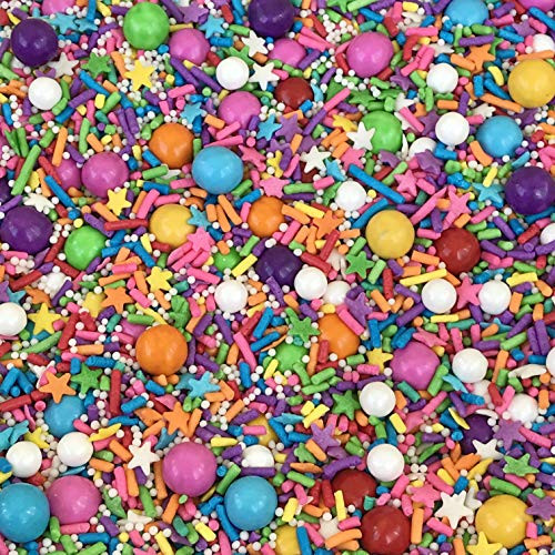 Sprinkles | 8 oz | Rainbow sprinkles | confetti sprinkles | cupcake sprinkles | edible sprinkles | cake sprinkles | sprinkle mix | manvscakes