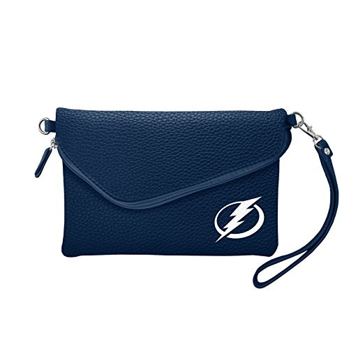 NHL Tampa Bay Lightning Pebble Fold Over Crossbody Purse