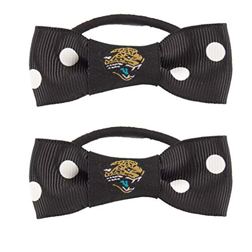 NFL Jacksonville Jaguars Bow Pigtail Holder, 2-Pack NFL Jacksonville Jaguars Bow Pigtail Holder, 2-Pack