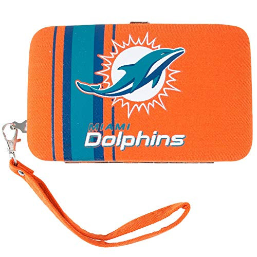 NFL Miami Dolphins Distressed Logo Shell Wristlet