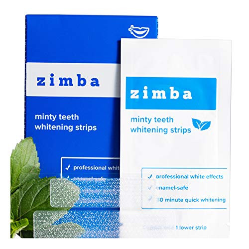 ZIMBA Teeth Whitening Strips - Mint - Zimba Whitening Strips - Teeth Whitening Sensitive Teeth - White Strips Teeth Whitening - Best Teeth Whitener - Natural Whitening Strips - 28 Strips - 14 Uses ZIMBA Teeth Whitening Strips - Mint - Zimba Whitening Strips - Teeth Whitening Sensitive Teeth - White Strips Teeth Whitening - Best Teeth Whitener - Natural Whitening Strips - 28 Strips - 14 Uses