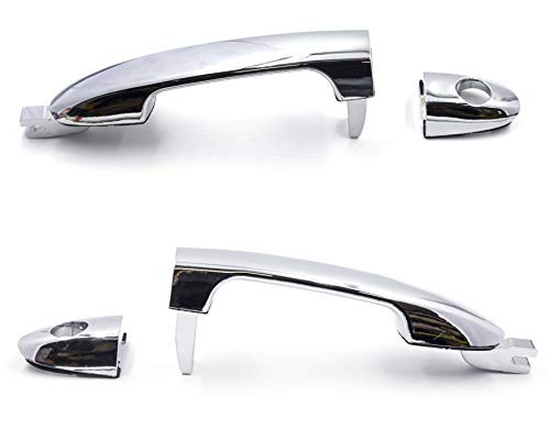 Set of 2 Front Pair Exterior Chrome Door Handle Set Compatible with Kia Spectra 2004 2009