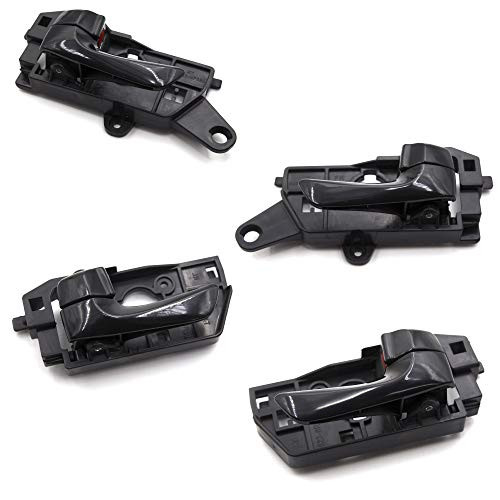4Pcs 1Set Interior Door Handle Black Front Rear Left Right For Hyundai 2008 2009 2010 Sonata