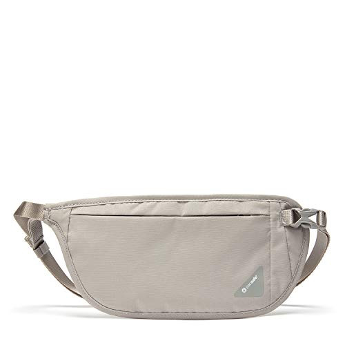 Pacsafe Coversafe V100 Anti-Theft RFID Blocking Waist Wallet, Neutral Grey, One Size