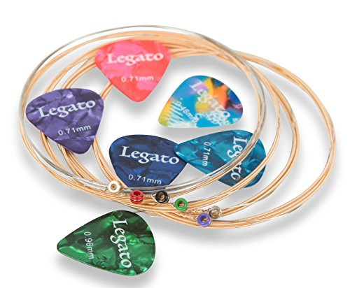 Acoustic Guitar Strings Extra Light 10-50 Beginner to Pro Level Nano-Coated 85/15 Bronze (2 Sets) w/ 6 Guitar Picks