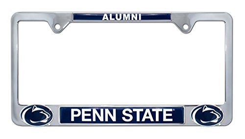 Premium All Metal NCAA Alumni License Plate Frame w/Dual 3D Logos (Penn State) Premium All Metal NCAA Alumni License Plate Frame w/Dual 3D Logos (Penn State)