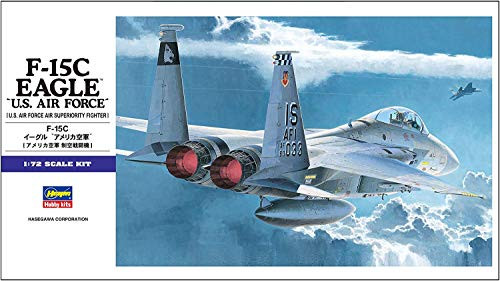 Hasegawa 1/72 Scale F-15C Eagle U.S. Air Force Superiority Fighter - Aircraft Plastic Model Building Kit #00543 Hasegawa 1/72 Scale F-15C Eagle U.S. Air Force Superiority Fighter - Aircraft Plastic Model Building Kit #00543