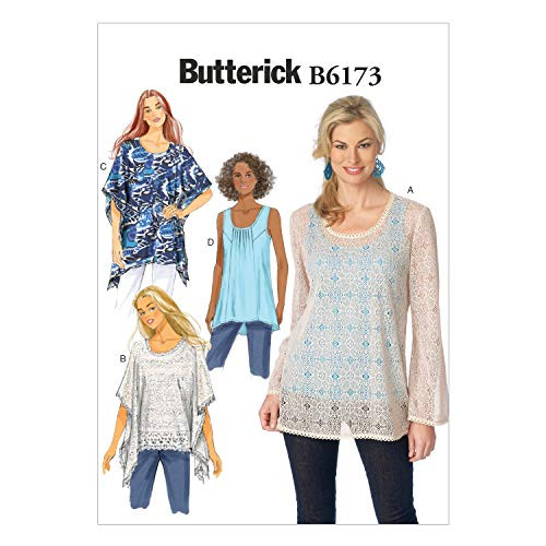 BUTTERICK PATTERNS B6173E50 Misses' Tunic Sewing Template and Top, E5 (14-16-18-20-22)