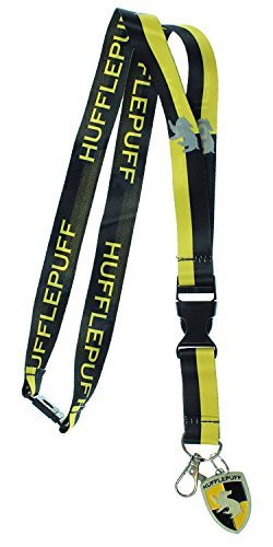 Harry Potter Hufflepuff Doublesided Lanyard Keychain ID Holder & Charm & Sticker