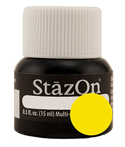 Tsukineko 1/2 Fluid Ounce Wide Mouth Ink Bottle, Sunflower Yellow