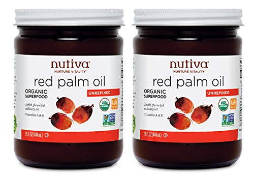 Nutiva USDA Certified Organic, non-GMO, Cold-Filtered, Unrefined, Fair Trade Ecuadorian Red Palm Oil, 15 Ounce (Pack of 2)