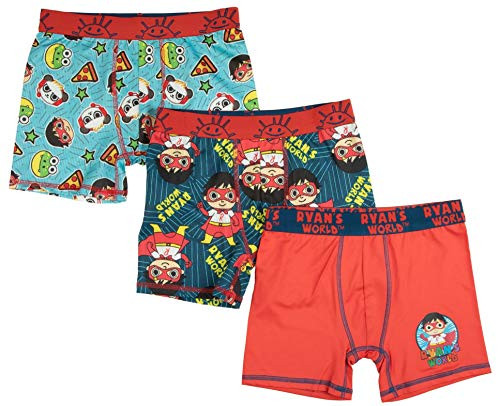 Bioworld Ryans World Boys 3-Pack Underoos Boxer Briefs (Small (Size 6))