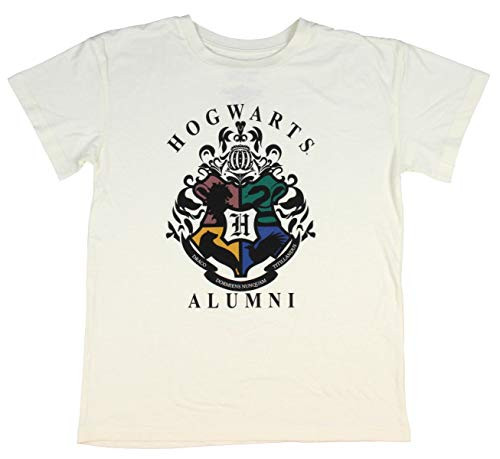 Harry Potter Hogwarts School Crest Alumni Graphic Juniors Costume Shirt Top 2XL Creme
