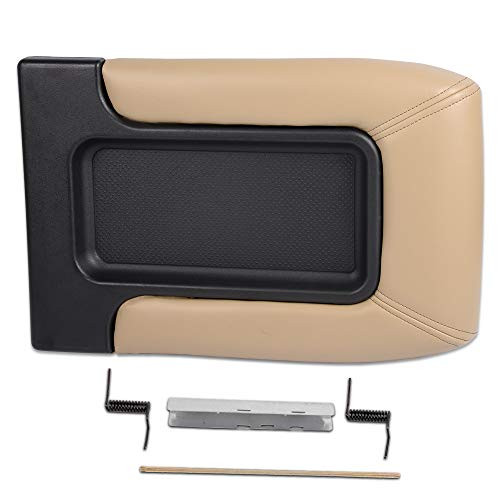 CHEDA 1PCS Center Console Lid Armrest Kit for Chevrolet 2001-2006 Silverado Suburban Tahoe Avalanche Escalade ESV/GMC Sierra Yukon XL Beige Repair Kit