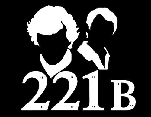 Keen 221B-Sherlock Holmes Decal Vinyl Sticker|Cars Trucks Walls Laptop|White|5.5 in|KCD467