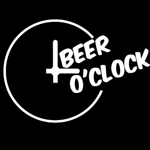 Beer O'Clock Vinyl Decal Sticker|Cars Trucks Vans Walls Laptops|White|5.5 in|KCD539