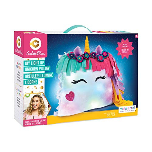 Make It Real GoldieBlox DIY Light Up Unicorn Pillow