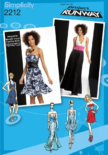 Simplicity Sewing Pattern 2212 Misses' Dresses Inspired by Project Runway Collection, Size D5 (4-6-8-10-12)