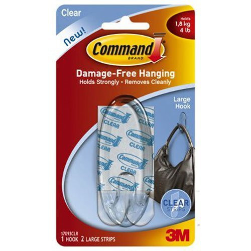 Command Hook, Large, Clear, 2-Hook (17093CLRES)