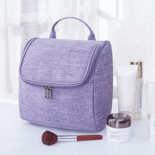 Toiletry Bag/Makeup Organizer/Cosmetic Bag/Portable Travel Kit Organizer/Bathroom Storage with Hanging for Business,Travel Toiletry Organizer for Men and Women, (purple)