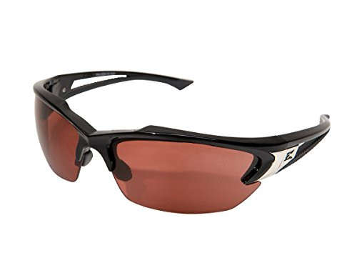 Edge TSDK215 Khor Polarized Wrap-Around Safety Glasses, Anti-Scratch, Non-Slip, UV 400, Military Grade, ANSI/ISEA & MCEPS Compliant, 5.04" Wide, Black Frame/Copper Lens Edge TSDK215 Khor Polarized Wrap-Around Safety Glasses, Anti-Scratch, Non-Slip, UV 400, Military Grade, ANSI/ISEA & MCEPS Compliant, 5.04" Wide, Black Frame/Copper Lens