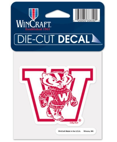 NCAA University Wisconsin Badgers 4"x4" outdoor die cut decal