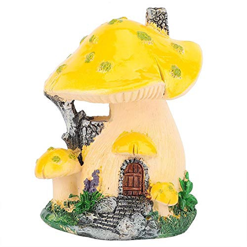 Miniature Fairy Garden Mushroom House Ornament, DIY Craft Pot Fairy Dollhouse Décor Outdoor Decor Home Decoration