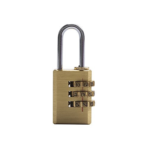 Brass Resettable Combination Padlock, Suitcase Luggage Backpack Baggage Locker Coded Lock Password Padlock 3-Digit Lock (1pcs) Brass Resettable Combination Padlock, Suitcase Luggage Backpack Baggage Locker Coded Lock Password Padlock 3-Digit Lock (1pcs)