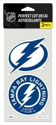 NHL Tampa Bay Lightning 4''x8'' Die Cut Decal Set