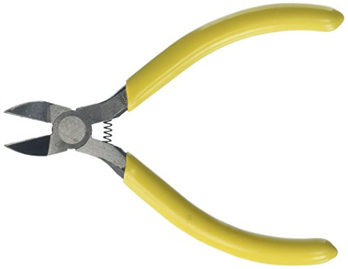 Uxcell Wire Cable Stripper Cutter Diagonal Pliers, Yellow/Silver Tone