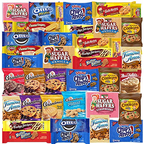 Cookies - 40 Packs - Variety Pack - Individually Wrapped Assortment Including: Oreos, Keebler, Grandma's Cookies, Chips Ahoy and Much More of your Favorite Cookies