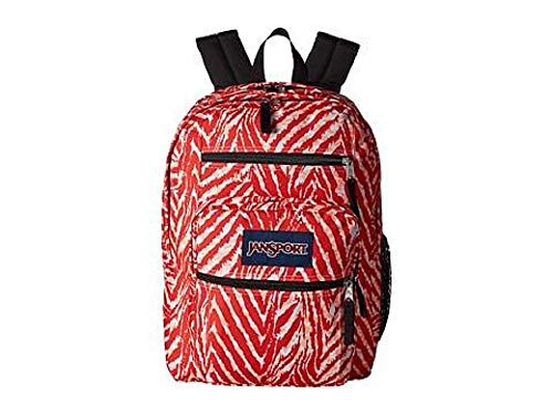 JanSport Big Student Classics Series Backpack - Coral Peaches Wild at Heart with Black Accents