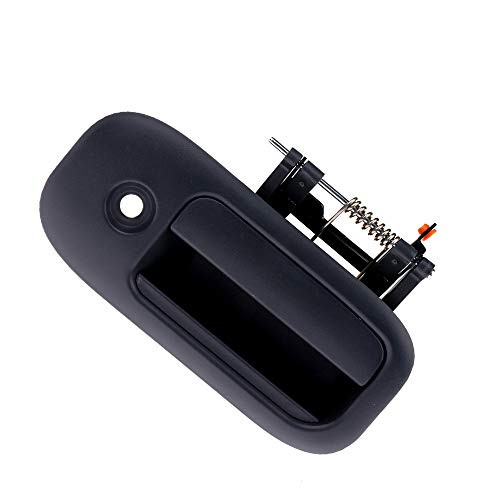 LUJUNTEC Exterior Door Handle Passenger Side Replacement for 2003-2009 for Chevrolet Express for GMC Savana Black
