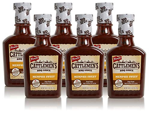 Cattlemens Memphis Sweet Bbq Sauce No High-Fructose Corn Syrup Real Ingredients 18Oz (Pack Of 6)