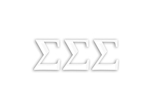 Officially Licensed Sigma Sigma Sigma 8" x 3" Window Decal - White