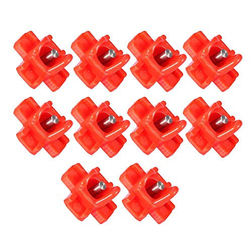 HEEPDD 10pcs Poultry Water Nipples, Chicken Automatic Water Feeder Chicken Nipple with Horizontal Side Mount Farming Drinking Dispenser Waterers Equipment for Ducks Hen Turkeys Geese