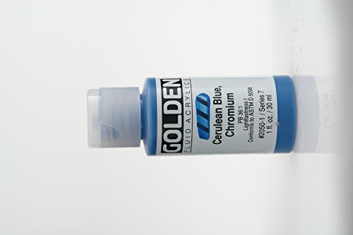 Golden Fluid Acrylic Paint 1 Ounce-Cerulean Blue Chromium